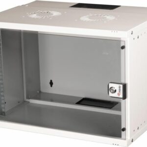 Equip Eco Mount 19' Schrank - 07HE - 540X400mm - RAL7035 Grau - Wandmontiertes Regal - 7U - Sperrschloss - 9,06 kg - Hellgrau (EWM-07-5440-G)