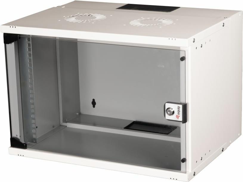 Equip Eco Mount 19' Schrank - 07HE - 540X400mm - RAL7035 Grau - Wandmontiertes Regal - 7U - Sperrschloss - 9,06 kg - Hellgrau (EWM-07-5440-G)