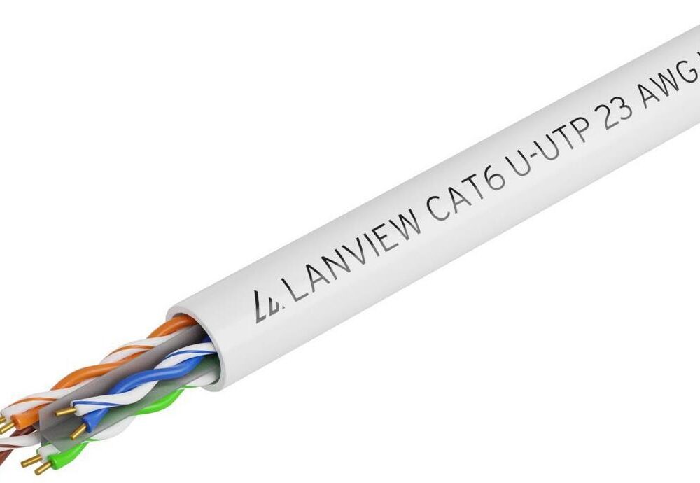 Lanview Cat6 U-UTP Network Cable 4x2xAWG23 LSZH white 305m - Kabel - Netzwerk (LVN122114)