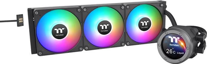 Thermaltake TH280 V2 Ultra EX ARGB Sync - Prozessor-Flüssigkeitskühlsystem - Kühlergröße: 280 mm - (für: LGA1156, AM2, AM2+, AM3, LGA1155, AM3+, LGA2011, FM1, FM2, LGA1150, LGA2011-3, LGA1151, AM4, LGA2066, LGA1200, LGA1700, AM5) - Kupfer - 140 mm - Schwarz (CL-W416-PL14SW-A)