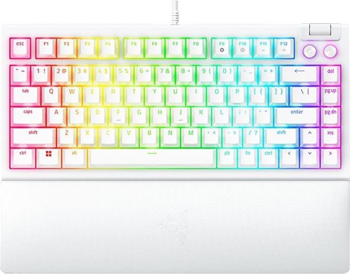Razer BlackWidow V4 - Tastatur - 75% - Hintergrundbeleuchtung - USB-C - USA - Tastenschalter: Razer Mechanical - weiß (RZ03-05001700-R3M1)