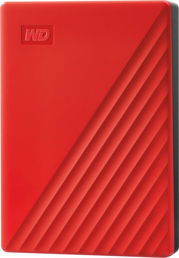 WD My Passport WDBR9S0060BRD - Festplatte - verschlüsselt - 6TB - extern (tragbar) - USB 3,2 Gen 1 - 256-Bit-AES - Rot (WDBR9S0060BRD-WESN)