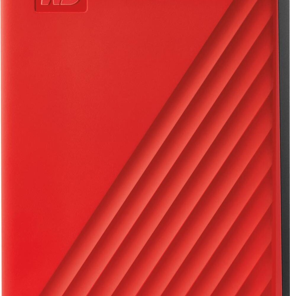 WD My Passport WDBR9S0060BRD - Festplatte - verschlüsselt - 6TB - extern (tragbar) - USB 3,2 Gen 1 - 256-Bit-AES - Rot (WDBR9S0060BRD-WESN)