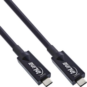 InLine USB 3.2 Gen.2 AOC Kabel - USB-C Stecker/Stecker - schwarz - 15m (35798A)