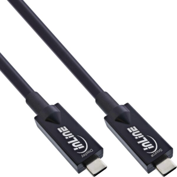 InLine USB 3.2 Gen.2 AOC Kabel - USB-C Stecker/Stecker - schwarz - 15m (35798A)
