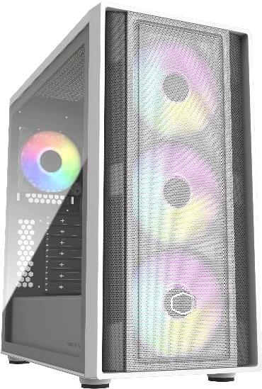 Cooler Master MasterBox 600 - Mid tower - E-ATX - Seitenteil mit Fenster (gehärtetes Glas) - keine Spannungsversorgung (ATX) - weiß - USB/Audio (MB600-WGNN-S00)