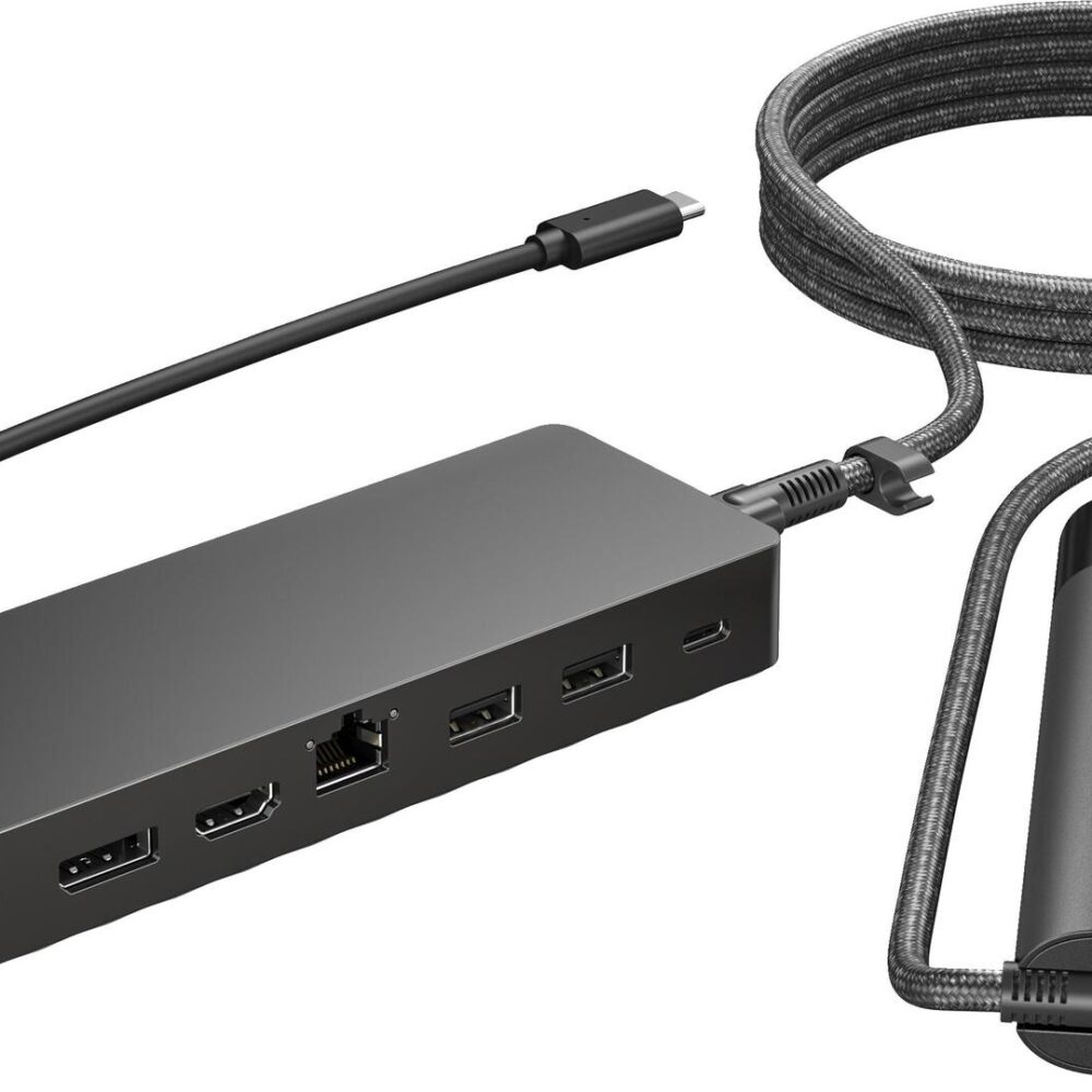 HP Universal - Dockingstation - USB-C - HDMI, DP - 10Mb LAN - mit Laptopladegerät (9H0H9AA#ABB)