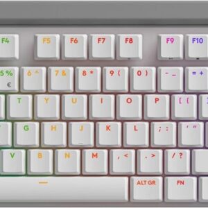 Logitech G G515 - Tastatur - LIGHTSPEED - TKL - Hintergrundbeleuchtung - kabellos - 2,4 GHz, Bluetooth, USB - QWERTY - US International - Tastenschalter: GL Tactile - weiß (920-012539)