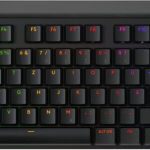 Logitech G G515 - Tastatur - LIGHTSPEED - TKL - Hintergrundbeleuchtung - kabellos - 2,4 GHz, Bluetooth, USB - QWERTZ - Deutsch - Tastenschalter: GL Tactile - Schwarz (920-012542)