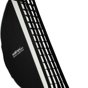 Walimex pro Essential Striplight Softbox 30x120cm, um 360° drehbar, einfacher Aufbau, inkl. Grid, Bowens Adapter und Transporttasche, ideal für Produkt- und Peoplefotografie (1023427)