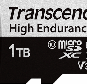 Transcend High Endurance USD350V - Flash-Speicherkarte (SD-Adapter inbegriffen) - 1TB - Video Class V30 / UHS-I U3 / Class10 - microSDXC UHS-I U3 (TS1TUSD350V)