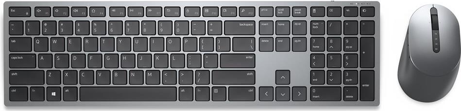 DELL KM7321W Tastatur Maus enthalten Büro RF Wireless + Bluetooth QWERTY UK Englisch Grau, Titan (580-AJQO)