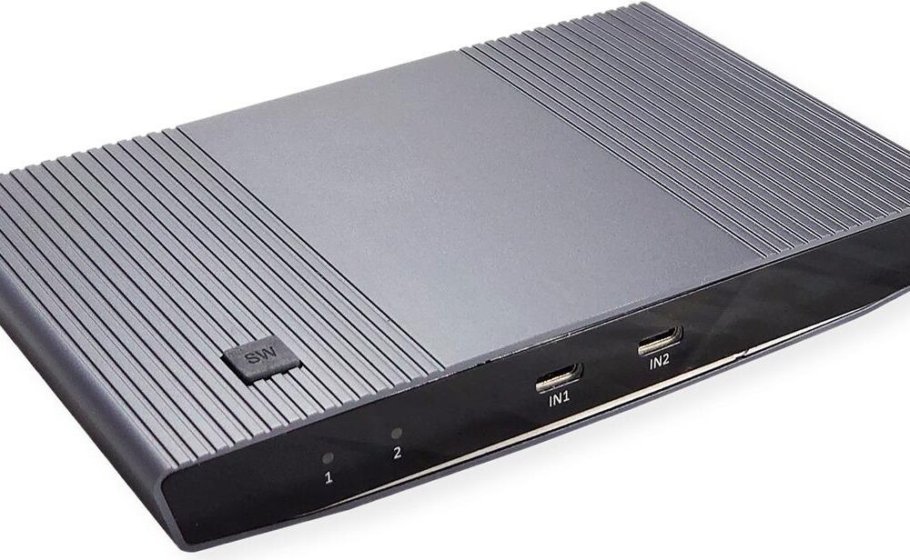 ROLINE KVM Switch 2fach/Dock USB-C+ HDMI USB 2x A+1x C - KVM-Umschalter - USB Typ C (14.01.3427)