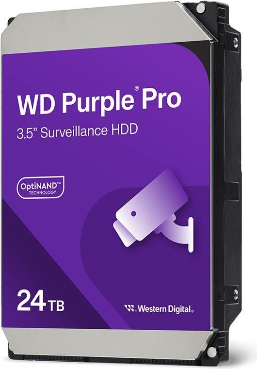 WD Purple Pro WD240PURP - Festplatte - 24TB - Videoüberwachung, Smart Video - intern - 3,5" (8,9 cm) - SATA 6Gb/s - 7200 rpm - Puffer: 512MB (WD240PURP)