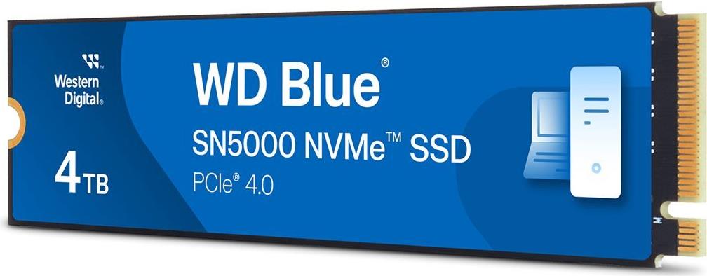 WD Blue SN5000 WDS400T4B0E - SSD - 4 TB - intern - M.2 2280 - PCIe 4.0 x4 (NVMe) (WDS400T4B0E)