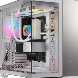 CORSAIR 6500X - Mid tower - E-ATX - Seitenteil mit Fenster (gehärtetes Glas) - keine Spannungsversorgung (ATX) - weiß, satin gray aluminum - USB/Audio (CC-9011285-WW)