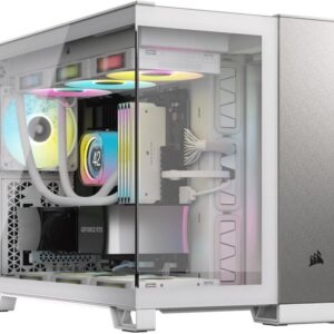 CORSAIR 2500X - Mid tower - micro ATX - Seitenteil mit Fenster (gehärtetes Glas) - keine Spannungsversorgung (ATX) - satin gray aluminum, weiß - USB/Audio (CC-9011289-WW)