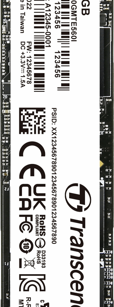 Transcend MTE560I M.2 80 GB PCI Express 4.0 NVMe 3D NAND (TS80GMTE560I)