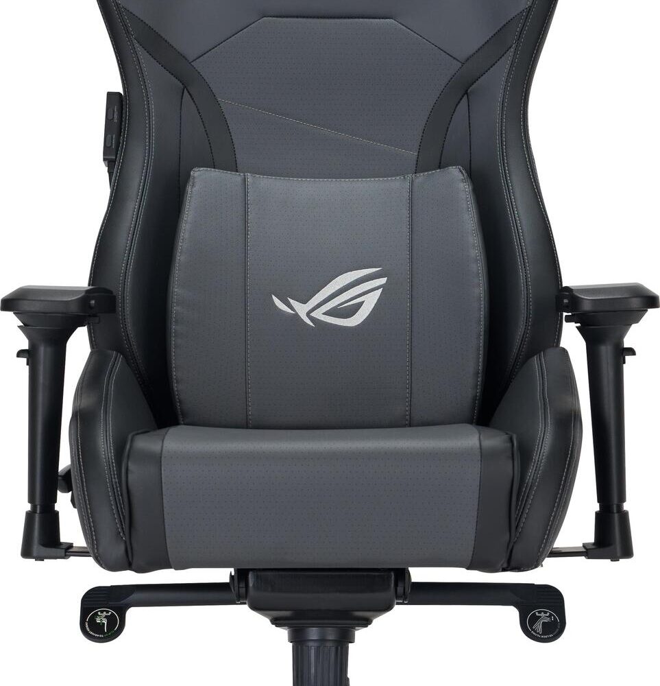 ASUS ROG Chariot X Universal-Gamingstuhl Gepolsterter - ausgestopfter Sitz Grau (90GC01M0-MSG040)