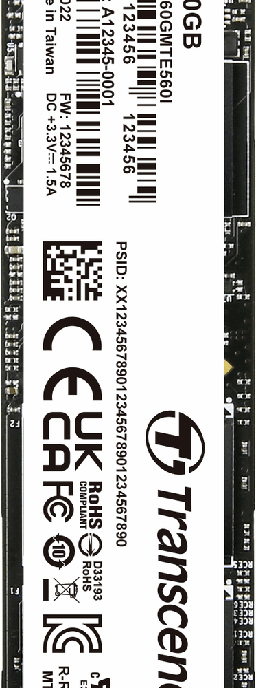 Transcend MTE560I M.2 160 GB PCI Express 4.0 NVMe 3D NAND (TS160GMTE560I)