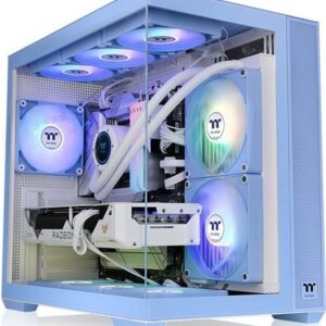 Thermaltake View 380 TG ARGB - Mid tower - ATX - Seitenteil mit Fenster (gehärtetes Glas) - keine Spannungsversorgung (ATX) - Hydrangea Blue - USB/Audio (CA-1Z2-00MFWN-00)