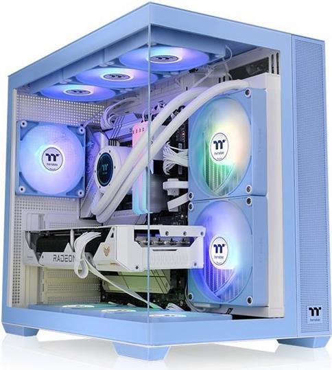 Thermaltake View 380 TG ARGB - Mid tower - ATX - Seitenteil mit Fenster (gehärtetes Glas) - keine Spannungsversorgung (ATX) - Hydrangea Blue - USB/Audio (CA-1Z2-00MFWN-00)