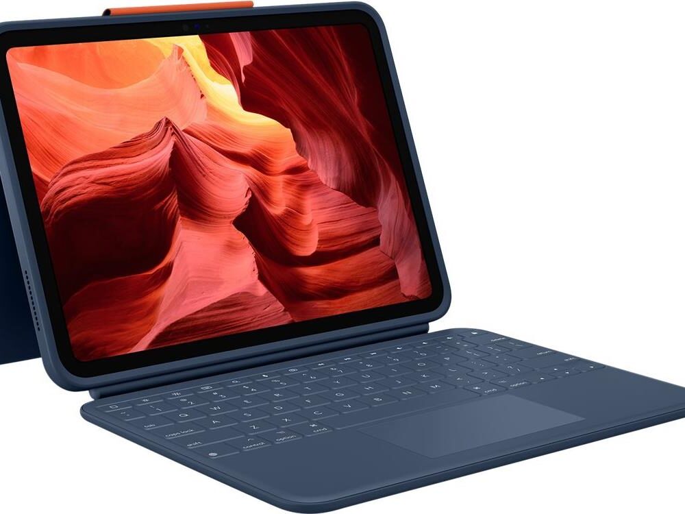 Logitech Rugged Combo 4 Touch - Tastatur und Foliohülle - mit Trackpad - Apple Smart connector - für Apple 10,9-inch iPad (10. Generation) (920-011182)