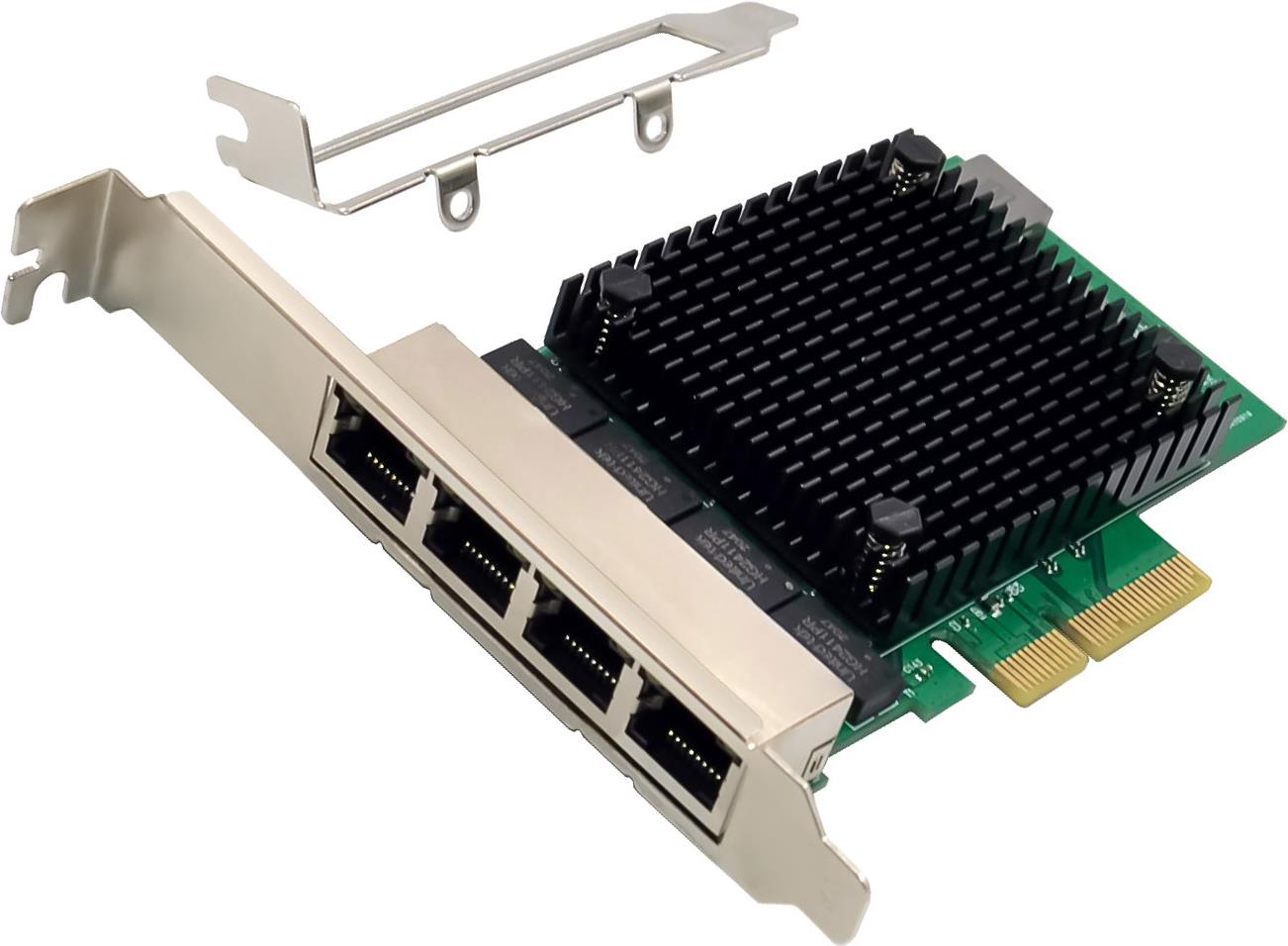 InLine Quad Gigabit Netzwerkkarte - 4x RJ45 2,5Gb/s - PCIe x4 - inkl. low profile (51127A)