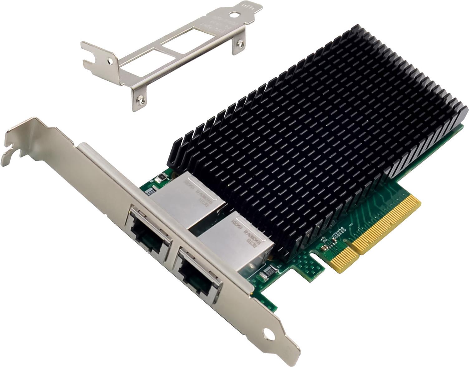 InLine Dual 10-Gigabit Netzwerkkarte - 2x RJ45 10Gb/s - PCIe x8 (51128A)