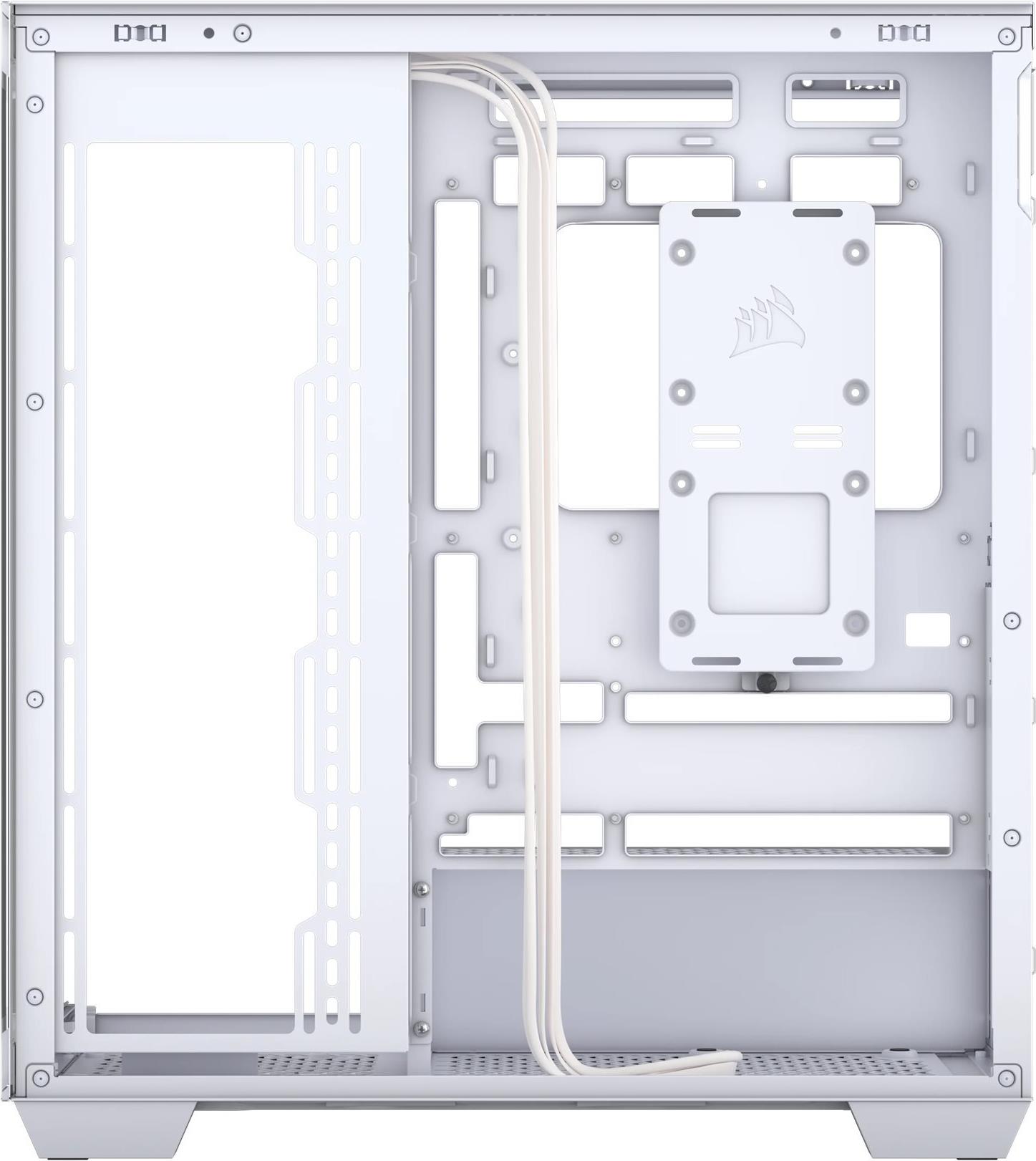 CORSAIR - Mid tower - Seitenteil mit Fenster (gehärtetes Glas) - keine Spannungsversorgung (ATX) - weiß - USB/Audio (CC-9011277-WW)