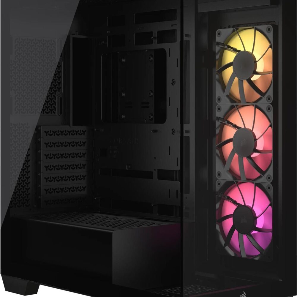 CORSAIR - Mid tower - Seitenteil mit Fenster (gehärtetes Glas) - keine Spannungsversorgung (ATX) - Schwarz - USB/Audio (CC-9011278-WW)