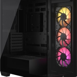 CORSAIR - Mid tower - Seitenteil mit Fenster (gehärtetes Glas) - keine Spannungsversorgung (ATX) - Schwarz - USB/Audio (CC-9011278-WW)
