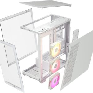 CORSAIR - Mid tower - Seitenteil mit Fenster (gehärtetes Glas) - keine Spannungsversorgung (ATX) - USB/Audio (CC-9011281-WW)