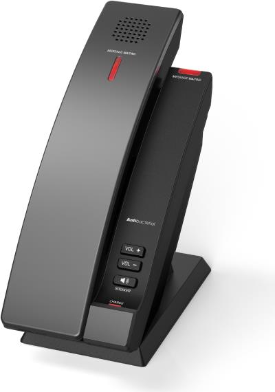 Snom HD101 - IP-Telefon - Schwarz - Kabelloses Mobilteil - Tisch/Wand - Antibakteriell - 1.881792 - 1.897344 GHz (00007001)