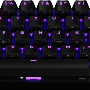Logitech G PRO X 60 - Tastatur - Gaming - 60% - TKL - Hintergrundbeleuchtung - kabellos - 2,4 GHz, Bluetooth - QWERTY - US International - Tastenschalter: Tactile - Schwarz (920-011911)