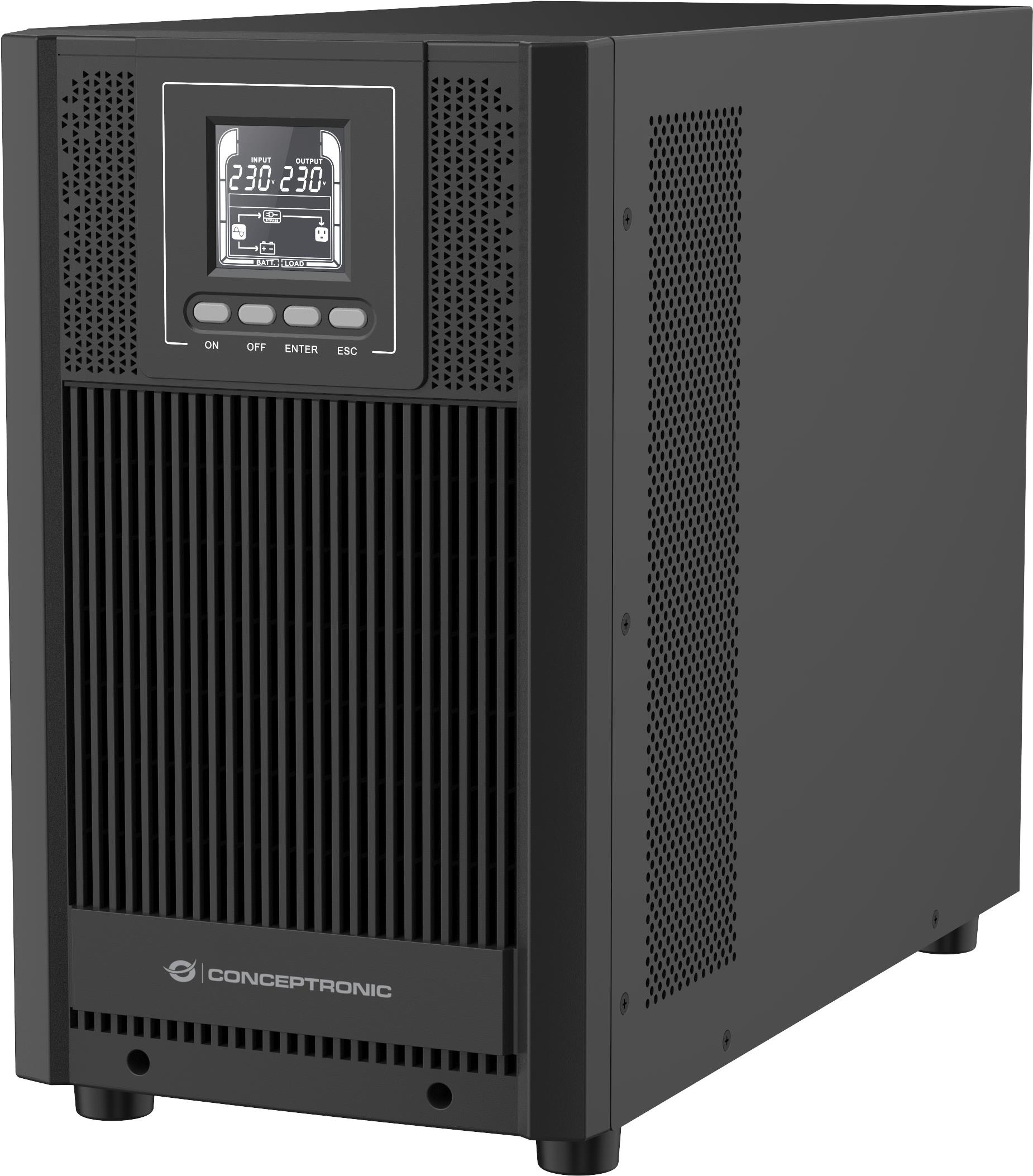 Conceptronic ZEUS52E3K 3000VA 2700W Online Tower USV - IEC - Doppelwandler (Online) - 3 kVA - 2700 W - Sine - 220 V - 240 V (ZEUS52E3K)