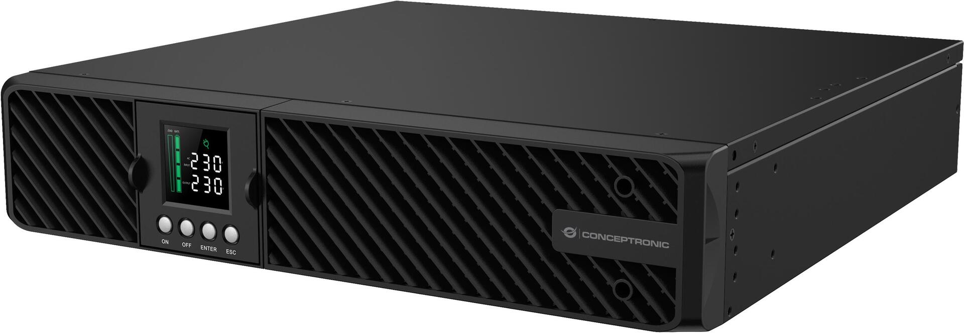 Conceptronic ZEUS51E1K 1000VA 1000W Online USV - IEC - Doppelwandler (Online) - 1 kVA - 1000 W - Sine - 220 V - 240 V (ZEUS51E1K)