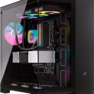 CORSAIR 6500X - Mid tower - E-ATX - Seitenteil mit Fenster (gehärtetes Glas) - keine Spannungsversorgung (ATX) - obsidian aluminum, Schwarz - USB/Audio (CC-9011283-WW)