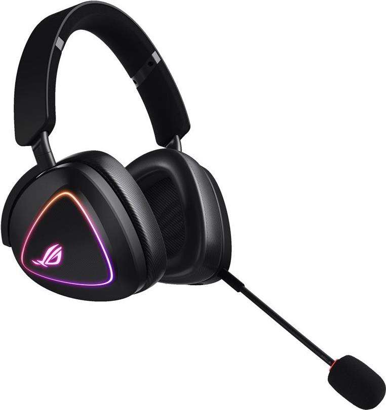 ASUS ROG Delta II - Headset - ohrumschließend - Bluetooth / 2,4 GHz Funkfrequenz - kabellos - 3,5 mm Stecker - Schwarz (90YH03W0-BHUA00)