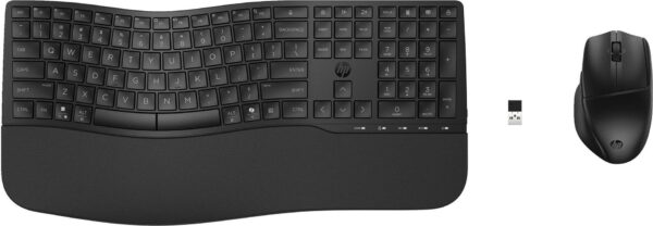 HP 685 - Tastatur-und-Maus-Set - dual mode, 3-zone layout, multi-device, 23 programmable keys, OS Auto-Detection, low profile key travel - full size - kabellos - 2,4 GHz, Bluetooth - QWERTZ - Deutsch - Schwarz - Smart Buy (8T6L7UT#ABD)