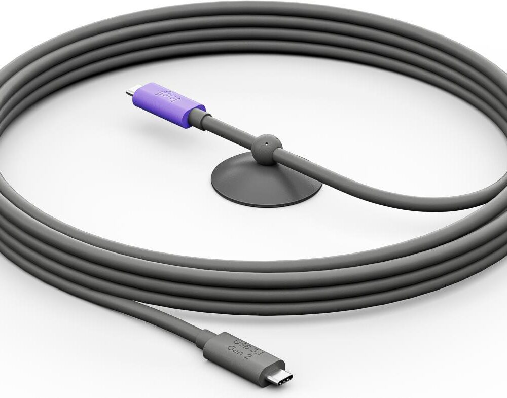 Logitech - USB-Kabel - 24 pin USB-C (M) zu 24 pin USB-C (M) - USB 3,1 Gen 2 - 5,0m - für MeetUp 2 (952-000195)
