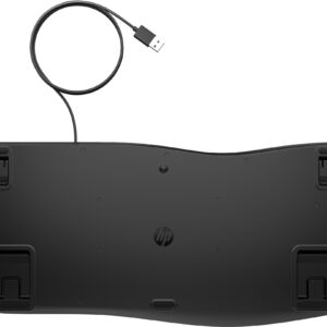 HP 480 Comfort - Tastatur - 3-zone layout, multi-device, 23 programmable keys - 100% - full size - USB - Deutsch - Schwarz (8T6M1AA#ABD)