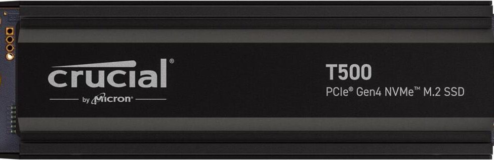 Crucial T500 with heatsink   4TB PCIe Gen4 NVMe M.2 SSD (CT4000T500SSD5)