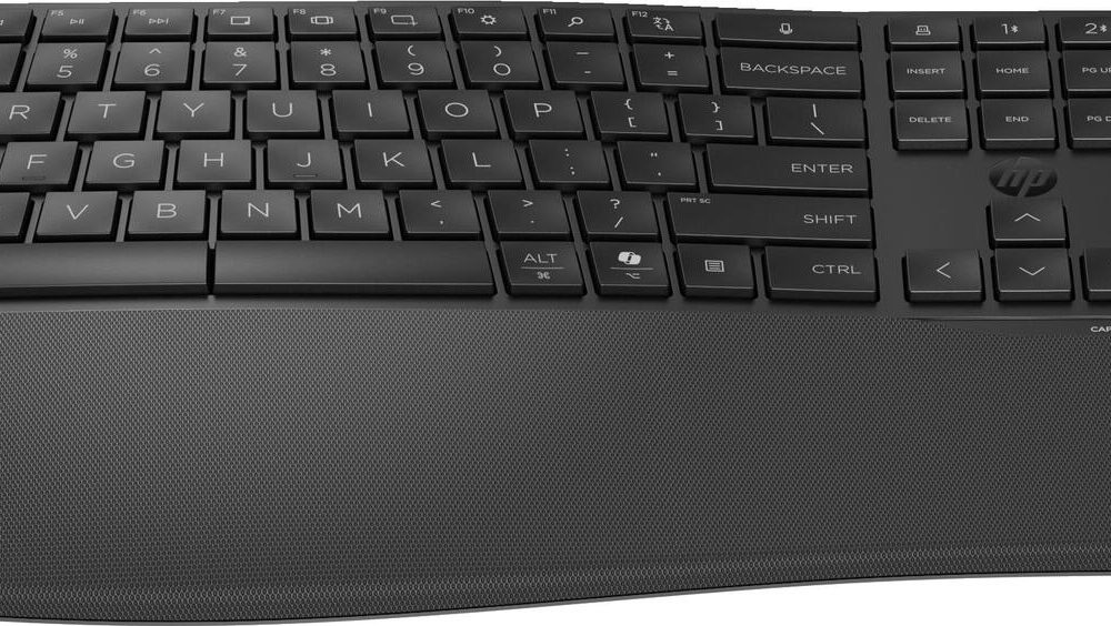 HP 680 Comfort - Tastatur-und-Maus-Set - Dual Mode, 3-Zonen-Layout, Multi-Device, 23 programmierbare Tasten, OS Auto-Detection, flacher Tastenhub - full size - kabellos - 2,4 GHz, Bluetooth - Deutsch - Schwarz (8T6L6AA#ABD)