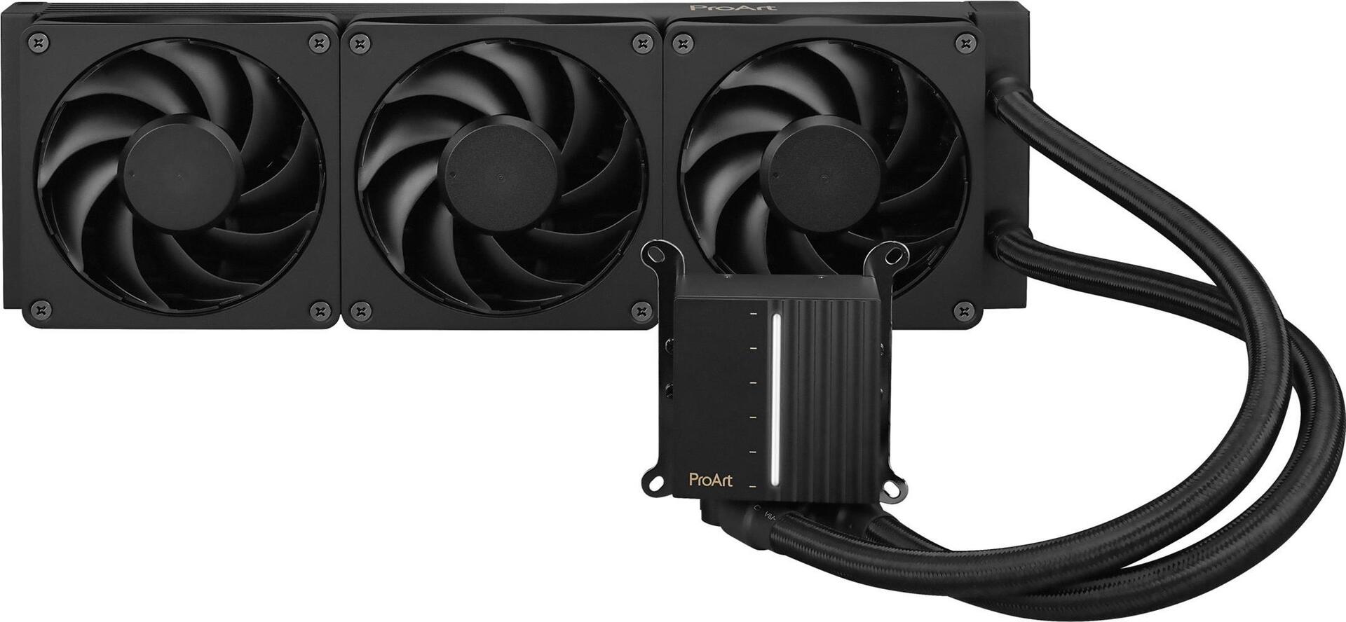 ASUS ProArt LC 360 - Prozessor-Flüssigkeitskühlsystem - Kühlergröße: 360 mm - (für: LGA1700, LGA1200, AM4, AM5, LGA115x Socket) - Kupfer - 120 mm - Schwarz (90RC0120-M0UAY0)