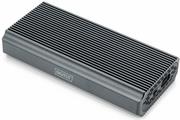 DIGITUS - Speichergehäuse - 40 Gbps, extern, Aluminium, werkzeuglos - M.2 - M.2 NVMe Card - USB4 - Pantone 430C (DA-71158)