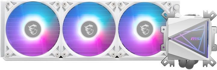 MSI MAG CORELIQUID I360 - Prozessor-Flüssigkeitskühlsystem - Kühlergröße: 360 mm - (für: LGA1150, LGA1151, LGA1155, LGA1156, LGA1200, LGA1700, AM4, AM5) - Kupfer - 120 mm - weiß (306-7ZW8A21-C24)