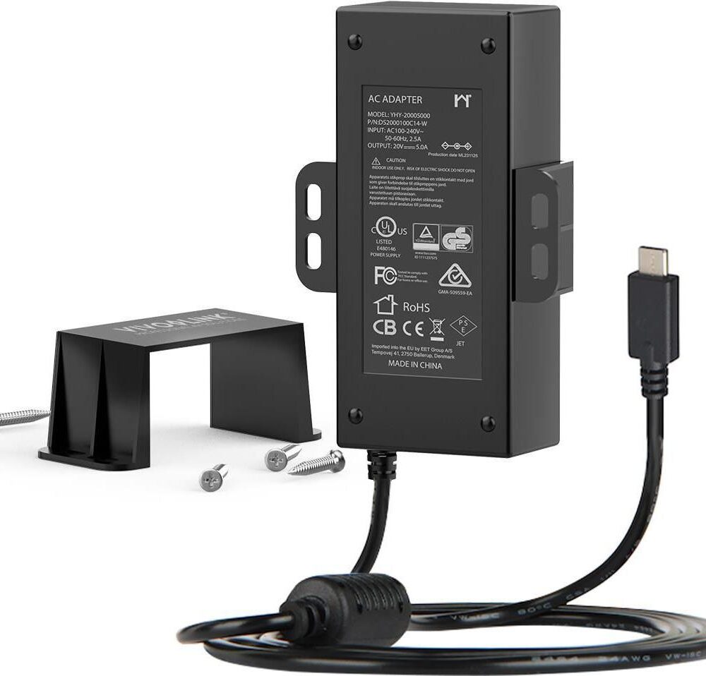 VivoLink 100W USB-C PD Charger inc. EU and UK power cable - Kabel (VLUSBCPWR100)