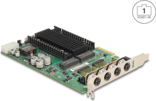 Delock 86054 - Netzwerkkarte PCI Express Gigabit Ethernet 4x M12 - Netzwerkkarte - PCI-Express (86054)