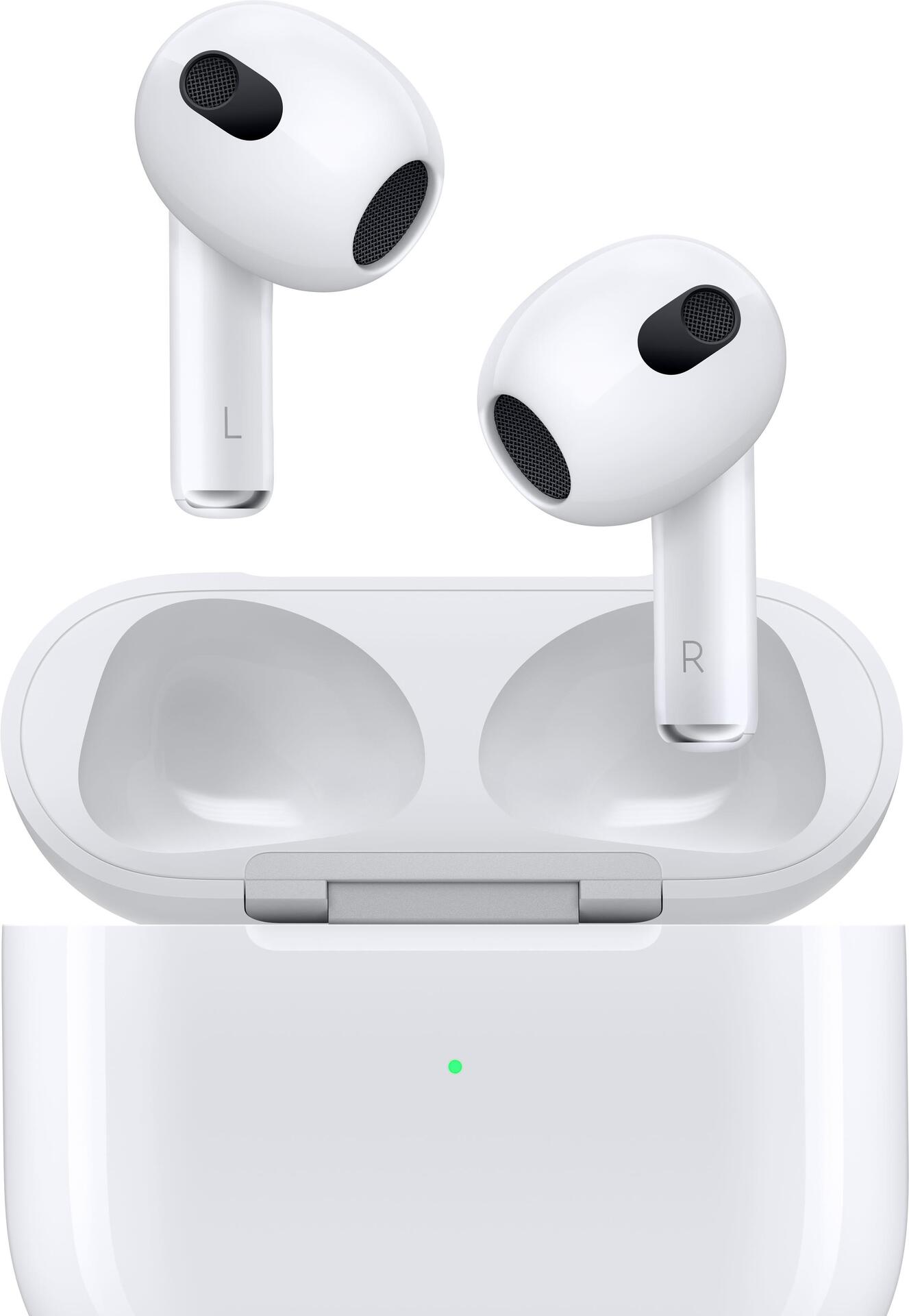 Apple AirPods with Lightning Charging Case - 3. Generation - True Wireless-Kopfhörer mit Mikrofon - Ohrstöpsel - Bluetooth - weiß (MPNY3TY/A)